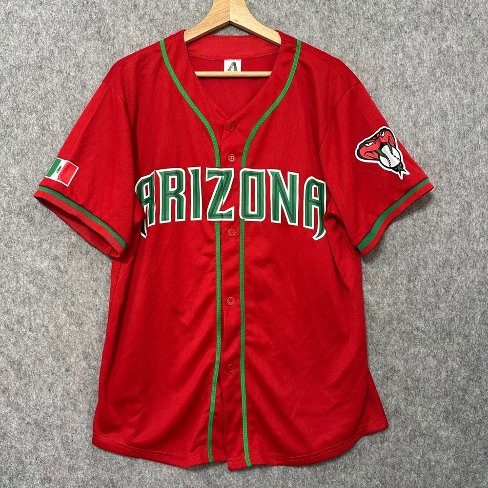 Arizona Diamondbacks Mens Sz M Red Baseball Jersey Mexican Heritage Series